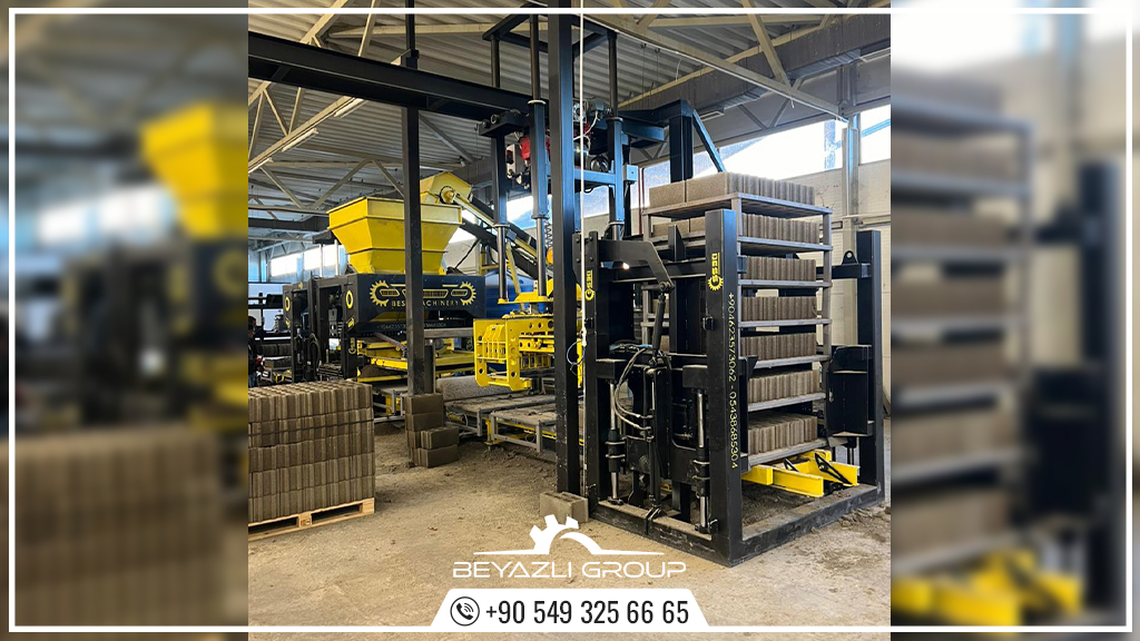 fully automatic block making machine in action - Beyazli Group fully automatic block making machine in action